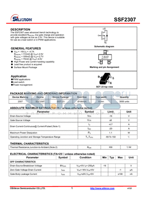 SSF2307 datasheet - PWM applications