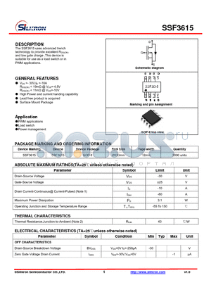 SSF3615 datasheet - PWM applications