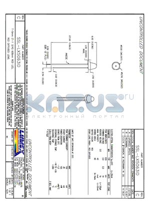 SSL-LX5063ID datasheet - T-5mm (T-1 3/4) 635nm RED LED, RED DIFFUSED FREZNEL LENS