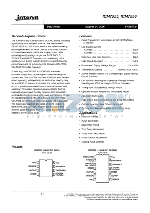 ICM7555IBAZ datasheet - General Purpose Timers