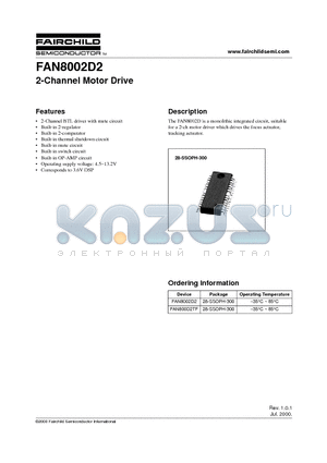 FAN8002D2 datasheet - 2-Channel Motor Drive