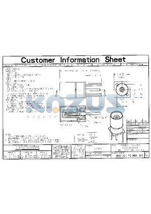 M80-302 datasheet - DATAMATE MIX-TEK COAX CONTACT FEMALE VERTICAL PC-TAIL