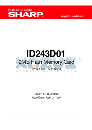 ID243D01 datasheet - 2MB Flash Memory Card