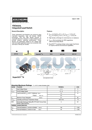 FDC6323 datasheet - Integrated Load Switch