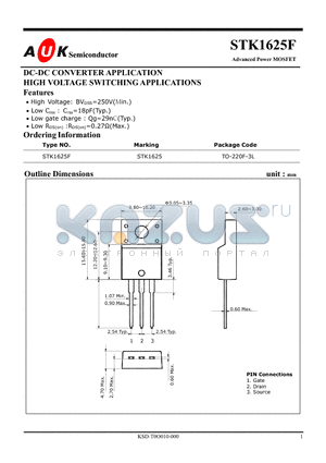 STK1625F datasheet - Advanced Power MOSFET