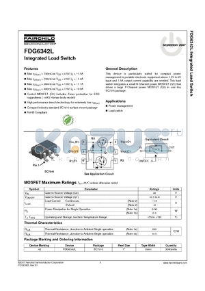 FDG6342L datasheet - Integrated Load Switch