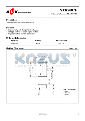 STK7002F datasheet - N-Channel Enhancement-Mode MOSFET