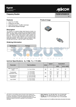 FDZ5013 datasheet - Frequency Doubler