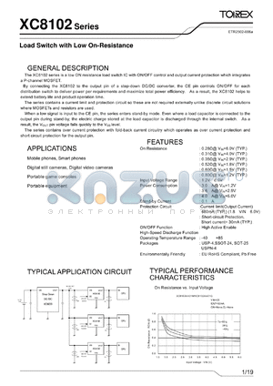 XC8102 datasheet - Load Switch with Low On-Resistance