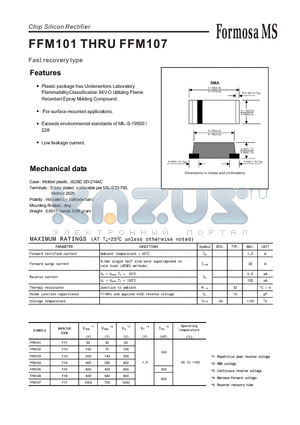 FFM101 datasheet - Fast recovery type