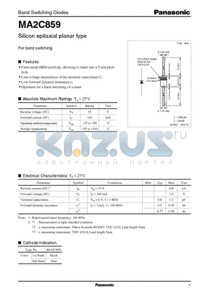 MA2C859 datasheet - Band Switching Diodes