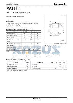 MA2J114 datasheet - Rectifier Diodes