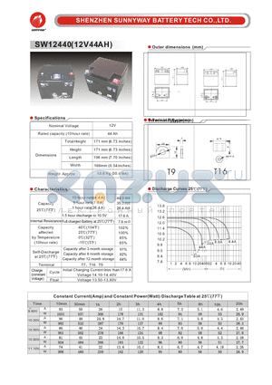 SW12440 datasheet - General Battery