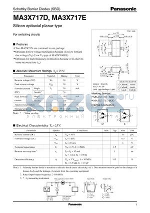 MA3X717E datasheet - Silicon epitaxial planar type