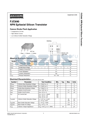 FJC690 datasheet - NPN Epitaxial Silicon Transistor