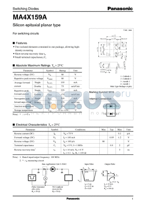 MA4X159A datasheet - Silicon epitaxial planar type