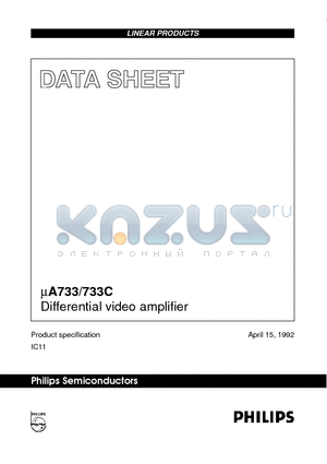 MA733C datasheet - Differential video amplifier