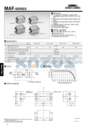 MAF1206 datasheet - Equipment Designed to Conform EMI Regulations Such As VCCI,CISPR,FCC,VDE,etc