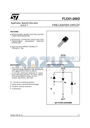 FLC01-200D datasheet - FIRE LIGHTER CIRCUIT