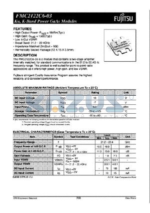 FMC2122C6-03 datasheet - Ku K-Brand Power GaAs Modules