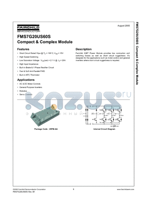 FMS7G20US60S datasheet - Compact & Complex Module