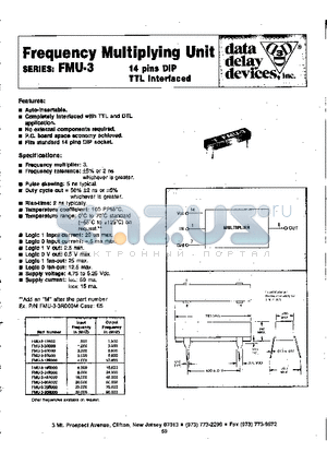 FMU-3-6R000 datasheet - FREQUENCY MULTIPLYING UNIT