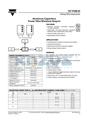 MAL215772222E3 datasheet - Aluminum Capacitors Power Ultra Miniature Snap-In