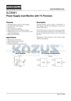 ILC5061IC37 datasheet - Power Supply reset Monitor with 1% Precision