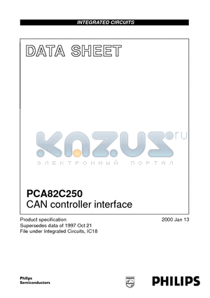 PCA82C250 datasheet - CAN controller interface