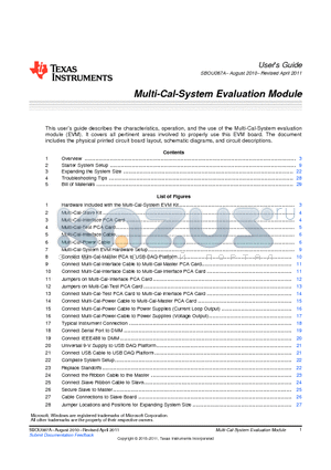 PCA9534DWR datasheet - Multi-Cal-System Evaluation Module