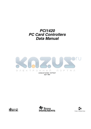 PCI1420 datasheet - PC Card Controllers