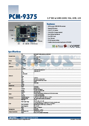 PCM-9375SF-J0A1E datasheet - 3.5