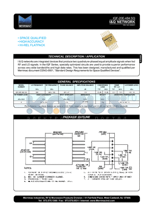 IQF-20E-484SQ datasheet - I&Q NETWORK