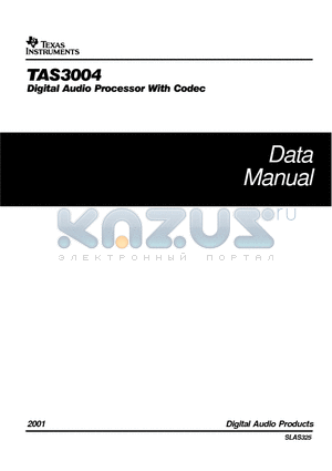 TAS3004 datasheet - Digital Audio Processor With Codec