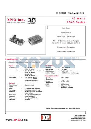 PD40-32 datasheet - DC/DC Converters
