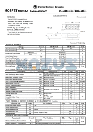 PD4M441H datasheet - MOSFET MODULE Dual 30A 450/500V