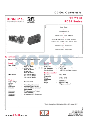 PD65-32 datasheet - DC/DC Converters