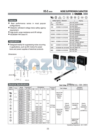 XE684-Z datasheet - NOISE SUPPRESSION CAPACITOR