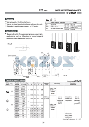 XEB334 datasheet - NOISE SUPPRESSION CAPACITOR