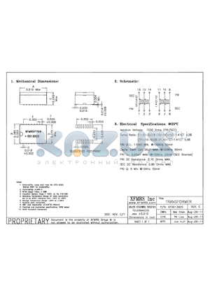 XF0013B20_11 datasheet - UNLESS OTHERWISE SPECIFIED TOLERANCES -0.010 DIMENSIONS IN INCH