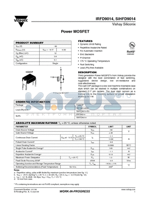 IRFD9014 datasheet - Power MOSFET