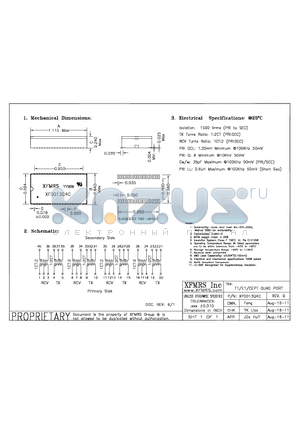 XF0013Q4C_11 datasheet - UNLESS OTHERWISE SPECIFIED TOLERANCES -0.010 DIMENSIONS IN INCH