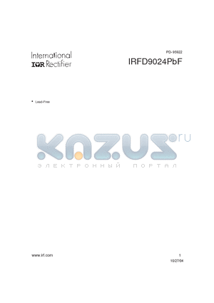 IRFD9024PBF datasheet - HEXFET Power MOSFET