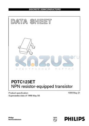 PDTC123 datasheet - NPN resistor-equipped transistor