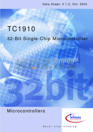 TC1910 datasheet - 32-Bit Single-Chip Microcontroller