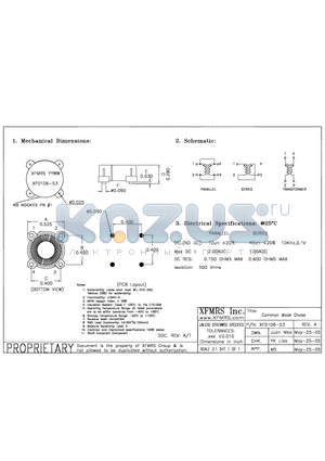 XF0106-S3 datasheet - Common Mode Choke