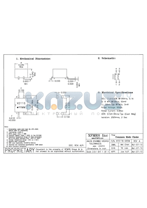 XF0116-00SM_10 datasheet - Common Mode Choke