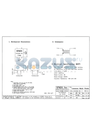 XF0206-00 datasheet - Common Mode Choke