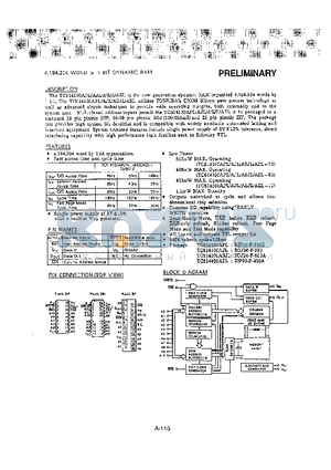 TC514100ASJL-80 datasheet - 4,194,304 WORD x BIT DYNAMIC RAM