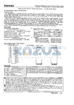 TC55257DPI-70V datasheet - STATIC RAM